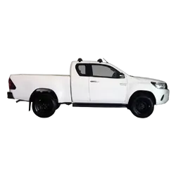 Yakima ThruBar 120cm Silver Pair (S16Y) To Suit Toyota HiLux Extra Cab 10/2015-/On