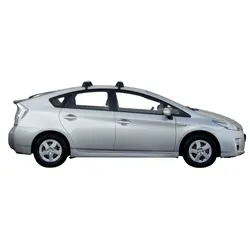 Yakima ThruBar 120cm Silver Pair (S16Y) To Suit Toyota Prius 5dr Hatch 07/2009-03/2012