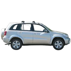 Yakima ThruBar 120cm Silver Pair (S16Y) To Suit Toyota Rav4 20 Series 06/2000-01/2006