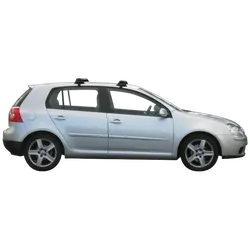 Yakima ThruBar 120cm Silver Pair (S16Y) To Suit Volkswagen Golf Mk5 08/2004-02/2009