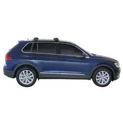 Yakima ThruBar 135cm Silver Pair (S17Y) To Suit Volkswagen Tiguan 5dr SUV 09/2016-/On