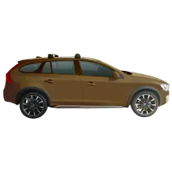 Yakima ThruBar 135cm Silver Pair (S17Y) To Suit Volvo V60 CC /2015-/2018