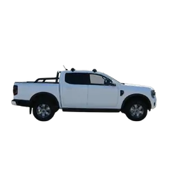 Yakima FlushBar 105cm Silver Pair (S7Y) To Suit Ford Ranger Double Cab 07/2022-/On