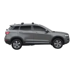 Yakima FlushBar 100 & 105cm Silver Pair (S26Y) To Suit Haval H6 5dr SUV /2016-/On