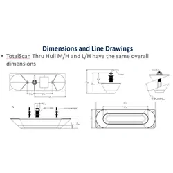 Lowrance TotalScan L/H 455/800 Through-Hull Transducer