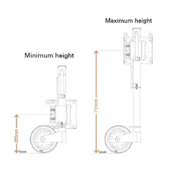 Ark XO Series Jockey Wheel 750kg Rated ORJ750d