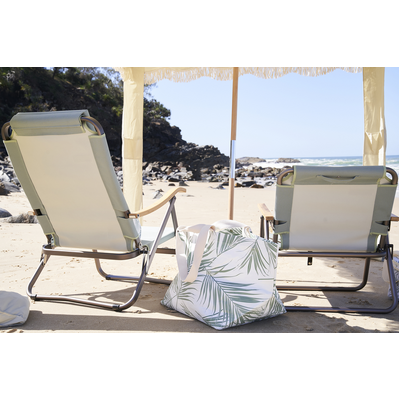 Oztrail Palm Club Beach High Back Chair - Palm Cove Green