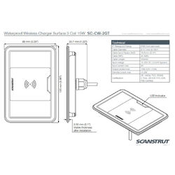 Scanstrut Wireless Charger Surface 15 Watt 12/24V