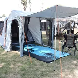 Affordable Camping Mats Annex Mat Morning Surf Aqua/Black 5.0 x 2.4m