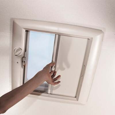 Thule Manual Roof Vent, Transparent/Cream, With Insect Screen And Sunblock Blind #200018