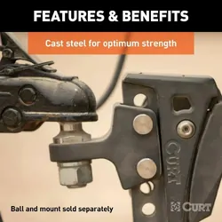 CURT Rebellion XD Tongue Attachment (70mm Tow Ball / 4500kg)