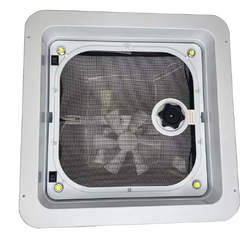 Coast to Coast 14x14 White Wind-Up Roof Vent With 12V Fan & LED