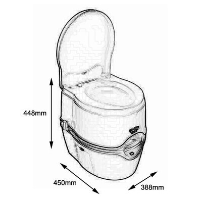 Thetford 565E Electric Flush Porta Potti Portable Toilet (92306)