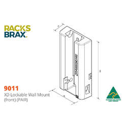 Racksbrax Xd Lockable Wall Mount 9011