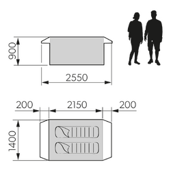 Dometic Pico FTC 2x2 TC Inflatable 2 Person Swag