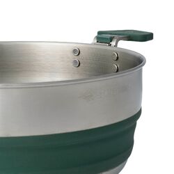 SEA TO SUMMIT Detour Stainless Steel Collapsible Pot - 3L Green
