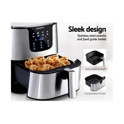 Devanti Air Fryer LCD Fryers Oil Free Oven Airfryer Kitchen Healthy Cooker 7l