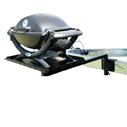 BBQARM Kit For Caravan Or Trailer - Regular Tray Aluminium 650mm - Jockey Wheel Clamp