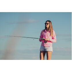 Nomad Design Collared Fishing Jersey Womens Luguna - Coral - 16