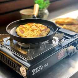 Gasmate Travelmate II Single Butane Stove - Black with Stainless Steel Spill Tray