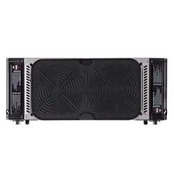 Gasmate Travelmate II Deluxe Twin Butane Stove - Black with Stainless Steel Spill Tray & Hotplate