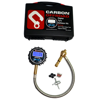 Carbon Offroad Speedy Tyre Deflator / Pressure Gauge Analogue Or Digital
