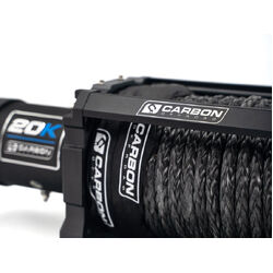 Carbon Scout Pro - 20000lb Extreme Duty Truck Winch 24V with Mega Pro Winch Hook - Black