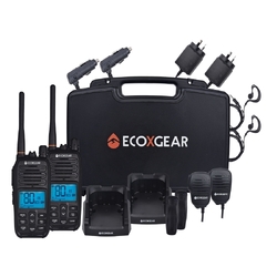 ECOXTALK EXG500 5-Watt Long Range IP67 Handheld UHF Radio Twin Pack (17km)