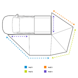 270-Degree XL Awning Wall 1 - Front Door & Window