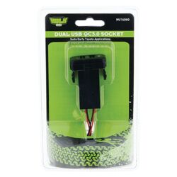 Hulk 4x4 Dual Usb Socket Qc3 Oe Rpl To Suit Early Toyota Green Led