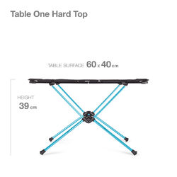 HELINOX Table One Hard Top Black with Blue Frame