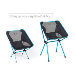 HELINOX Cafe Chair Black with Cyan Blue Frame