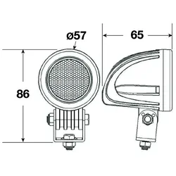 Ignite 2" Round Led Work lamp 9-36V, 10W, 1 Led, 1,000 Lumens, Black Housing Spot Beam