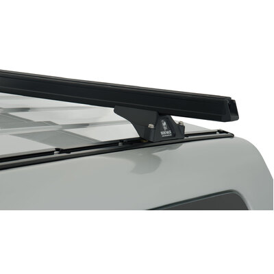 Rhino Rack Heavy Duty Rltp Trackmount Black 2 Bar Roof Rack For Mitsubishi Pajero Nm - Np 4Dr 4Wd Lwb 05/00 To 10/06