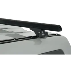 Rhino Rack Heavy Duty Rltp Trackmount Black 2 Bar Roof Rack For Mitsubishi Pajero Nm - Np 4Dr 4Wd Lwb 05/00 To 10/06