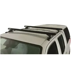 Rhino Rack Heavy Duty Rltp Trackmount Black 2 Bar Roof Rack For Nissan Navara D40 (Rx) 4Dr Ute Dual Cab 11/05 To 06/15