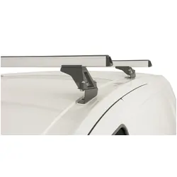 Rhino Rack Heavy Duty Rltf Silver 2 Bar Roof Rack For Peugeot Partner Gen2 2Dr Van 08 To 18