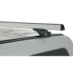 Rhino Rack Heavy Duty Rltp Trackmount Silver 2 Bar Roof Rack For Mitsubishi Pajero Nm - Np 4Dr 4Wd Lwb 05/00 To 10/06