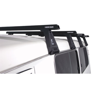 Rhino Rack Heavy Duty Rl210 Black 4 Bar Roof Rack For Ford Econovan Maxi 2Dr Van Mwb/Lwb (Mid Roof) 05/84 To 07/06