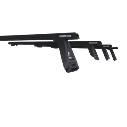 Rhino Rack Heavy Duty Rl210 Black 4 Bar Roof Rack For Toyota Landcruiser 78 Series 2Dr 4Wd Troop Carrier 01/99 To 02/07