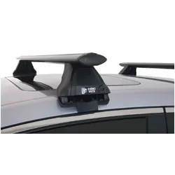 Rhino Rack Vortex 2500 Black 2 Bar Roof Rack For Ford Laser Kn 5Dr Hatch 03/99 To 08/02