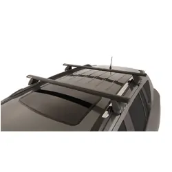 Rhino Rack Vortex 2500 Black 2 Bar Roof Rack For Jeep Compass Mk 4Dr Wagon With Flush Rails 01/12 To 12/17