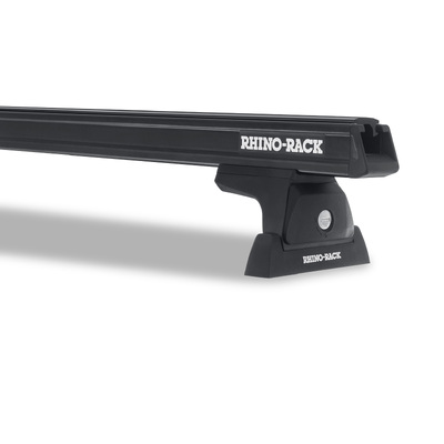 Rhino Rack Heavy Duty Rlt600 Black 2 Bar Roof Rack For Ford Ranger Wildtrak Px/Px2/Px3 4Dr Ute (Roller Shutter Tracks) 06/12 On