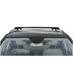Rhino Rack Vortex Stealthbar Black 2 Bar Roof Rack For Mercedes Benz M Class W164 4Dr Suv With Roof Rails 09/05 To 03/12