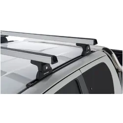 Rhino Rack Heavy Duty Rlt600 Trackmount Silver 2 Bar Roof Rack For Toyota Hilux Gen 8 2Dr Ute Extra Cab 10/15 To 20