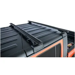 Rhino Rack Vortex Black 2 Bar Rhino-Rack Backbone Roof Rack With Rcl Legs For Jeep Gladiator Jt 4Dr Ute 06/20 On