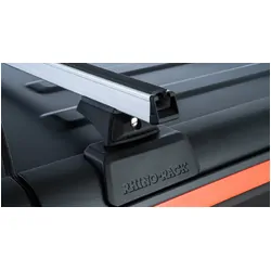 Rhino Rack Heavy Duty Silver 2 Bar Rhino-Rack Backbone Roof Rack With Rcl Legs For Jeep Gladiator Jt 4Dr Ute 06/20 On