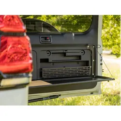 Rear Door Drop Down Table and Cage to suit Toyota Prado 150 / Lexus GX 460 [Undara Black]