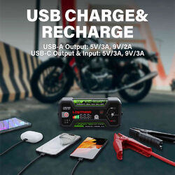 Lokithor Jumpstarter 12V/1350A LifePo4 | Flashlight @200 Lumen | Power Bank @ 8000mAh