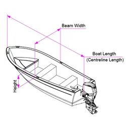 Oceansouth Open Boat Cover 4.5m - 4.7m Black